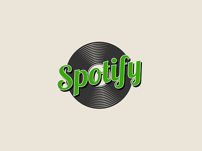 Spotify Logo Retro Style