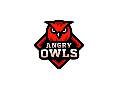 Sports Team Logo (Daily Logo Challenge #32) angry dailylogochallenge logo owls sports