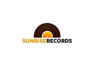 SUNRISE RECORDS - Record Label Logo (Daily Logo Challenge #36) dailylogochallenge logo record label sunrise sunrise records