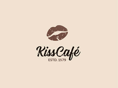 Coffee Shop Logo (Daily Logo Challenge #6) café coffee dailylogochallenge kiss logo