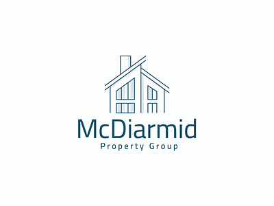 Mcdiarmid house line logo simple vector