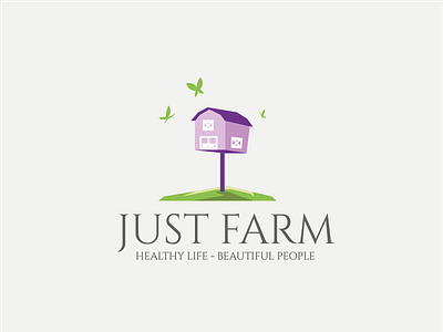 Farm brand clean farm green identity lines logo logotype nature vector