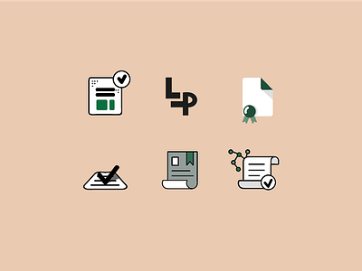 Office icons document icon letter logo office vector