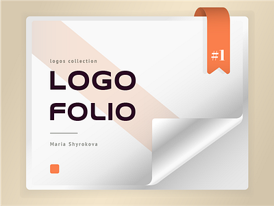 Logofolio adobeillustrator book cover gradient identity logo logofolio page vector