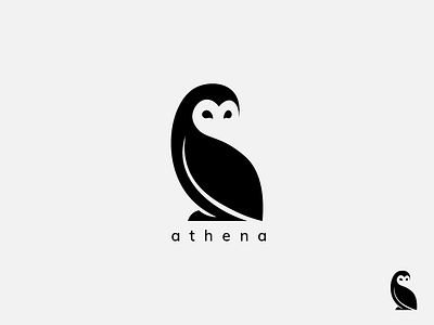 Owl bird logo logo concept monogram negative owl simple vector