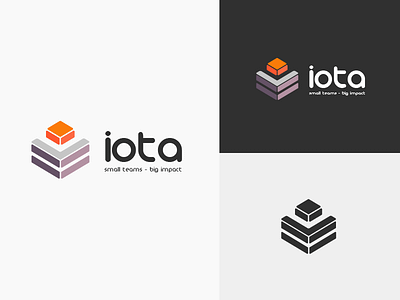 Iota data analysis cube data geometric geometry icon logo monogram slots vector