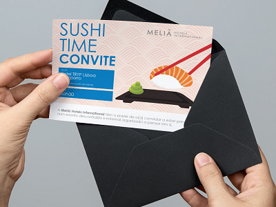 Meliã invitation card invitation post card sushi