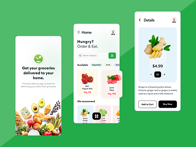 Groceries App app application graphic design grocery ui uiux design