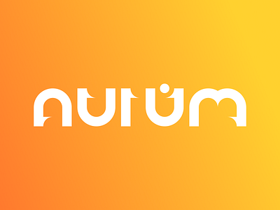 aurum graphic design logo minim minimalist orange yellow