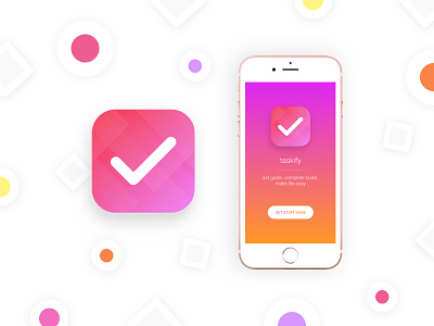 App icon - To do list app app branding circle clean daily gradient icon mobile shapes simple ui ux