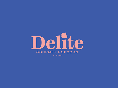 Delite- Logo Design For a Gourmet Popcorn Brand.