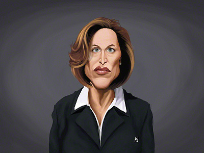 Celebrity Sunday - Gillian Anderson actress caricature celebrity famous female gillian anderson hollywood movie sci fi scully television x files