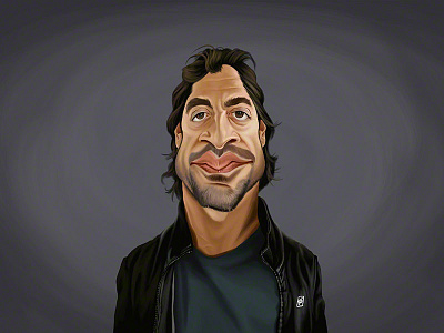 Celebrity Sunday - Javier Bardem actor caricature digital drawing famous hollywood humour javier bardem sexy star stud