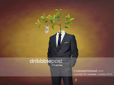 Growth business capitalism finance growth leaves man money paper suit tree