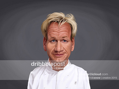 Celebrity Sunday - Gordon Ramsey caricature chef cook digital english gordon ramsey kitchen hell television