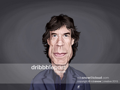 Celebrity Sunday - Mick Jagger caricature famous celebrity likeness mick jagger music rolling stones singer songs