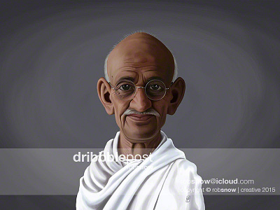 Celebrity Sunday - Mahatma Gandhi caricature celebrity digital india likeness mahatma gandhi politics spiritual wacom