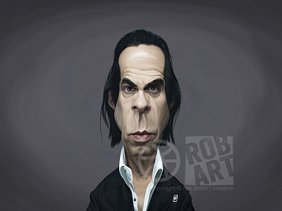 Nick Cave australian caricature celebrity illustration music nick cave photoshop portrait singer wacom