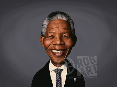 Nelson Mandela caricature celebrity government illustration leader nelson mandela photoshop politics portrait south africa wacom