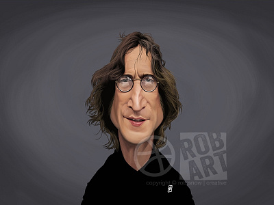 John Lennon caricature celebrity cinema face guitar john lennon liverpool movies musician portrait singer the beatles