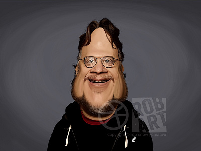 Guillermo Del Toro caricature celebrity cinema director film guillermo del toro hollywood illustration movies photoshop portrait wacom