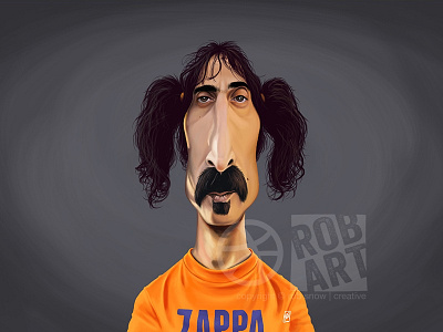 Frank Zappa caricature celebrity digital frank zappa illustration music portrait