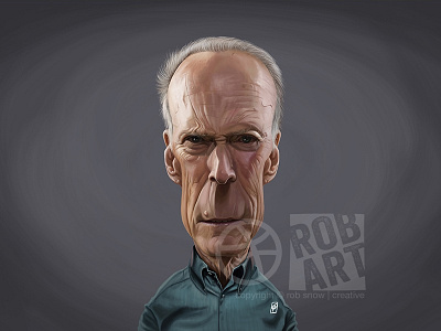 Clint Eastwood actor caricature celebrity cinema clint eastwood director dirty harry film hollywood movies portrait