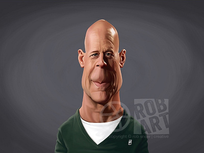 Bruce Willis bruce willis caricature celebrity digital face illustration movies photoshop portrait