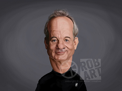 Bill Murray actor caricature celebrity comedy ghostbusters hollywood movies portrait television