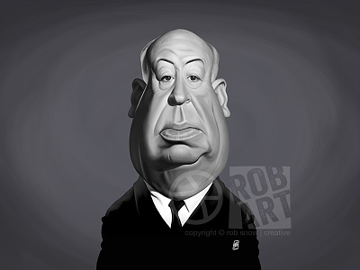 Alfred Hitchcock alfred hitchcock caricature celebrity director face illustraton movies photoshop portrait