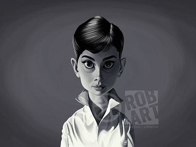 Audrey Hepburn actress audrey hepburn caricature celebrity cinema film hollywood illustration movies portrait