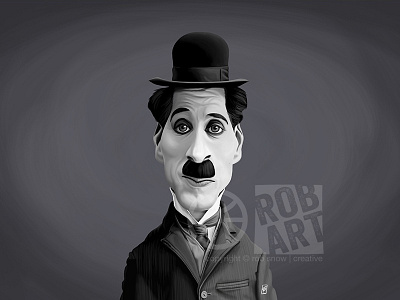 Charlie Chaplin caricature celebrity charlie chaplin cinema director actor face film star illustration movies portrait vintage