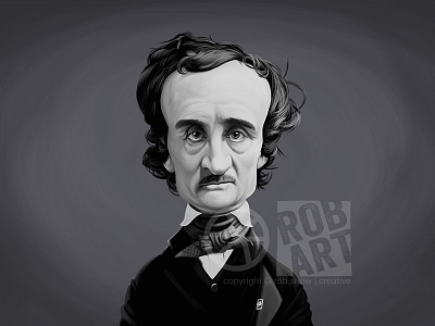 Edgar Allen Poe author book books caricature celebrity edgar allen poe face literature novel portrait vintage writer