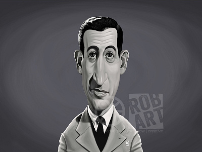 J D Salinger author book caricature catcher on the rye celebrity illustration j.d.salinger literature portrait vintage writer