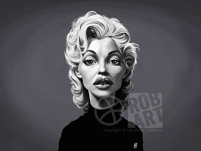 Marilyn Monroe actress blonde caricature celebrity cinema face film star illustration marilyn monroe movies portrait