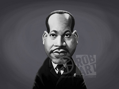 Martin Luther King black movement caricature celebrity civil rights digital art illustration leader martin luther king mlk politician portrait vintage