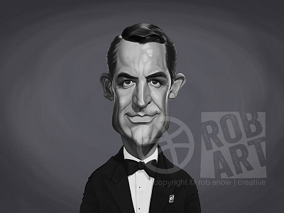 Cary Grant actor caricature cary grant celebrity cinema film hollywood illustration male movies portrait star
