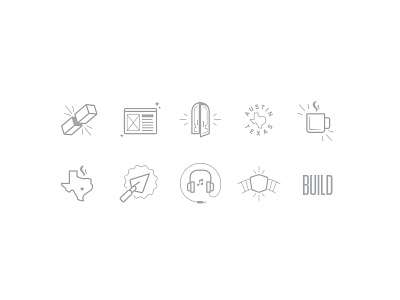 Masonry Icon Set austin bricks build coffee door icons keystone masonry music texas website