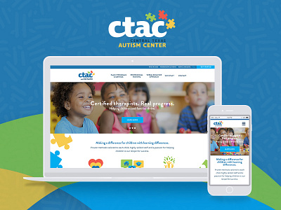 Central Texas Autism Center autism center clinic learn puzzle school student texas web design website