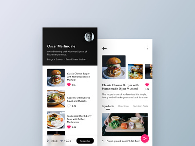 👨🏻‍🍳Cookbook UI app clean design leftaligned marketplace minimal ui ux