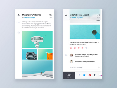 Gallery UI Part 2 app architecture clean gallery left leftalign leftaligned minimal minimalism profile ui uiux ux