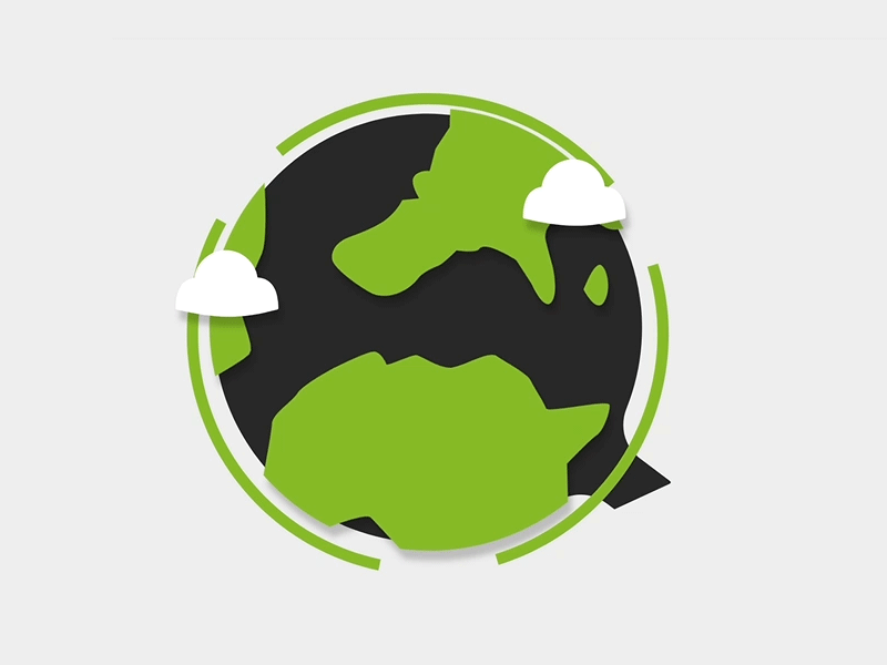 Earth Animation animation css earth environment flat green motion vector