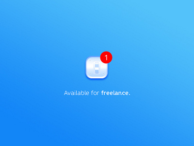 I am available for freelance app available designer freelance freelancer hire light lighton notification ui uidesign work