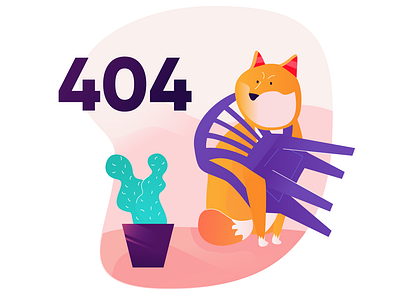 404 - SOMEONE SEEMS TO BE LOST ⚠️ 404 404 error 404 page app chair design dog doggo fail failed illustration landingpage lost memes shiba inu ui ux vector web
