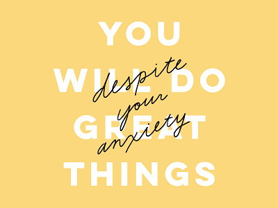 Daily Mantra anxiety hand lettering lettering mantra mental health typography