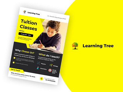 Learning Tree Tuition Classes Co. branding classes design figma graphic design illustration pamphlet science classes teach teacher tuition