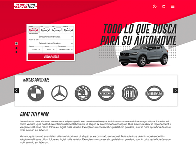 E-commerce design automobile car design e commerce ui ux