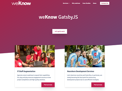 weKnow Inc Webbsite Redesign drupal flat gatsby tailwindcss