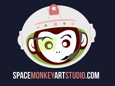 Spacemonkey Logo illustraion logo monkey space