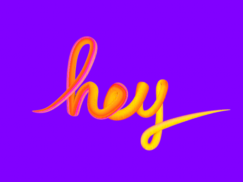 Hey animation c4d typography